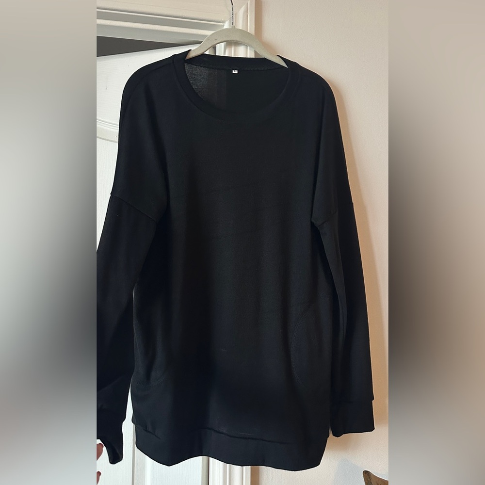 Black Ladies Pullover Tunic